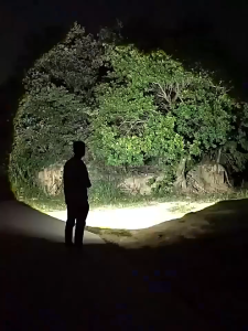 Zoomable SD1887 LED Display Type-C Fast Charge Super Bright Long Range Flashlight Wide Flood Light