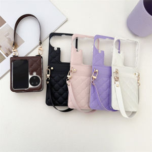 Luxury PU simplicity in leather Phone Case For OPPO Find N2 Flip Find N3 Flip Classic Leather Folding Case For OPPO Find N2Flip Electroplated Case Square