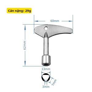 Cờ Lê Thang Máy Đa Chức Năng Dụng Cụ Cầm Tay Di Động Hợp Kim Đầu Đôi Hình Tam Giác Dùng Cho Van Đồng Hồ Nước Kim Loại