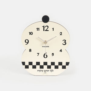 EMITDOOG Clock Home Cream Style Living Room Office Desktop Decorative Items High-end Luxury Acrylic Handmade Living Area Decor