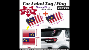 Car Label Flag Car Exterior Decoration Labe Tag Sticker Design Malaysia Flag Merdeka Promo Motor Label Tag