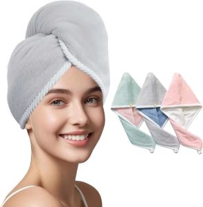 Double Thickened 100% Microfiber Hair TowelHair Towel Wrap for Women