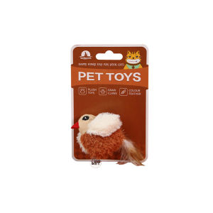 นกมีเสียง นกของเล่น มีเสียงในตัว Pet Toy สำหรับสัตว์เลี้ยง ตุ๊กตารูปสัตว์พร้อมเสียงร้อง ตุ๊กตานก นกปลอม ขนนิ่ม นกจิ๋ว ของเล่นแมว