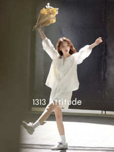 Chinese Embroidery 90 Day Silk Apricot Set: Sunscreen Chiffon Top Wide Leg Shorts Casual Style Summer Fashion Womens Ensemble