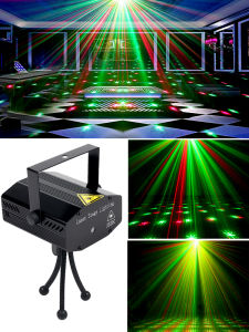 Ekoot Small Mini Stage Laser Lamp Red Green Dynamic Starry Sky KTV Bar Car Projection DJ Ligh