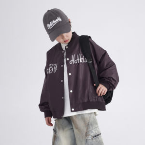 Chic American Style Embroidery Baseball Jacket for Boys