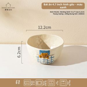 MODERN SWEETHOME | Bát Dĩa Sứ In Hình Gấu Đáng Yêu