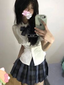 Original Japanese Style College Wind JK Uniform Set Basic Model Girl Student Three-piece Set School Uniform Fashion Ensemble