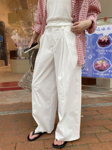 Feelroom High Waist Loose Wide Leg Pants Womens Casual Loose Feeling White Pants Simple Style Autumn New Arrival