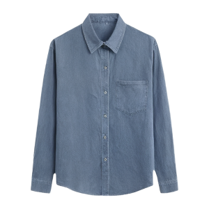 Blue Denim Shirt Jacket Womens Early Autumn 2025 New Trend Design Sensation Niche Top Hong Kong Style Loose Fit Long Sleeve