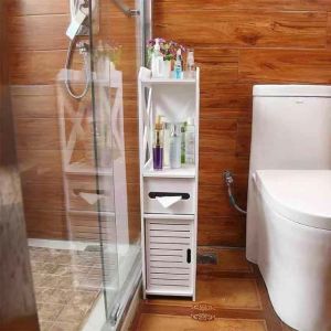 PPP Toilet Storage Cabinet Bathroom Cabinet Sanitary Storages Keep Rack Floor Locker 182