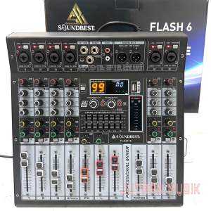 Power Mixer Soundbest Flash 6 Original 6 Channel Bluetooth flash6