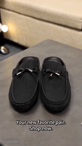 Men Mule Loafers Backless Half Shoes Lazy Slip‑On Moccasin Shoes Soft Non‑slip Flat Casual Half Slippers For Men Home Office Outdoor Daily Wear #D93