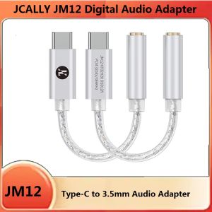 JCALLY JM12 Digital Audio Adapter Type-C to 3.5mm Earphone Amplifier Audio Adapter KTO2H20 DAC Chip 32bits/384KH DSD128
