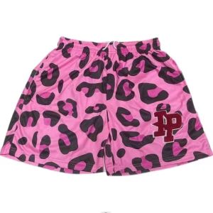 Trendy American Leopard Print Shorts Mens below the Knee Loose Casual Short-Length Pants Summer Sports Quick-Drying Breathable Basketball Shorts