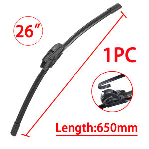 PINMOAP Universal J U Hook Wiper Blade Car Front Windshield Wiper Replacement Rubber Blade Auto Parts For Vehicle Clear Driving