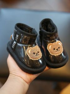 Giày Cotton Em Bé Bốt Đi Tuyết 2023 Giày Tập Đi Giữ Ấm Lót Lông Mùa Đông Giày Bé Gái Chống Trượt Đế Mềm Giày Trẻ Em Nam