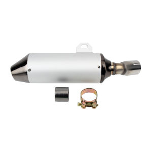 Motorcycle Exhaust Muffler with Clamp Universal Aluminum Alloy Modified for 70 110cc 125cc 150cc Motocross Street Dirt Bike ATV