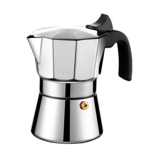JUSTINLAU 150/300ML Octagonal Stainless Steel Coffee Pot Moka Pot Italian Home Espresso Maker Hand Brewing Coffee Accessories