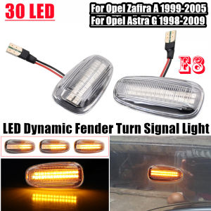 Malcayang | 2xDynamic LED Fender Turn Signal For Opel Astra G 1998-2009 Zafira A 1999-2005 Side Marker Lights Lamps 2000 2001 2002 2003 2004