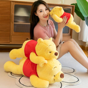 Bandai | Hot Winnie The Pooh Kawaii Pooh Bear Stuffed Plush Toy Doll Cartoon Sofa Cushion Pillow Peluches Children Girl Birthday Gift