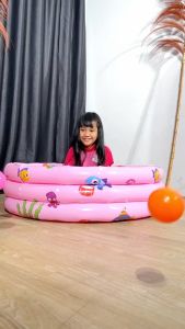 WANNAFIT Kolam Renang Anak Bulat 80cm 120cm 150cm | Inflatable Pool Circle Tiup Gelembung | Mainan Outdoor Anak