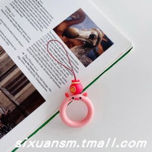 Creative Cute Animal Silicone Phone Strap Womens Style Mobile Phone Case Keychain USB Flash Drive Pendant Anti-Loss Lanyard