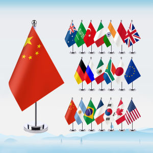 Flag of the World National Flag Desktop Decoration Metal Single Pole Flag Stand Sports Events/International Festivals