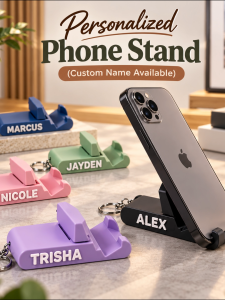 PERSONALIZED PHONE STAND | CUSTOM NAME PHONE STAND KEYCHAIN