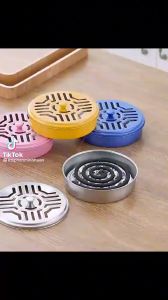 Khay Đựng Nhang Muỗi Inox Có Nắp Đậy hộp đựng nhang muỗi