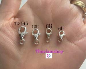 Khoá càng cua bạc 925 size 10mm bảo hành vĩnh viễn