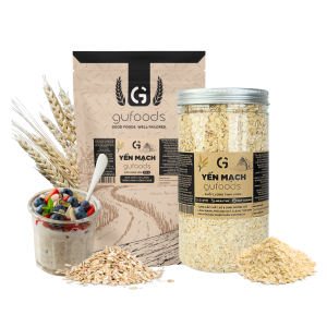 [500g] Yến mạch tươi cán mỏng (cán dẹt) GUfoods - Giàu chất xơ Tốt cho sức khoẻ Healthy Tập gym Eat clean