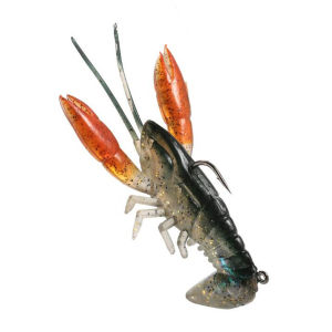 3Pcs/Box 8cm Crawfish Shrimp Claw Bait Soft Bait with Hook for saltwater/freshwater fishing artificial bait