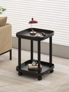 ตู้เสริมโซฟาแบบย้ายได้ ชั้นวางของแบบพับได้สำหรับหน้าบ้าน ชั้นวางของขนาดเล็ก ห้องนั่งเล่น บ้าน ตกแต่งด้วยวัสดุ MDF สีขาว