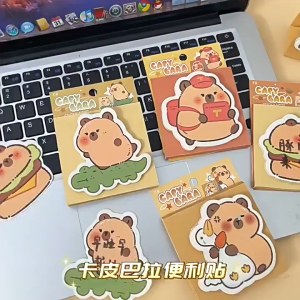 Capybara Sticky Notes 卡皮巴拉便利贴 Kapibara Nota Lekat Boleh Berdiri Pelajar Sekolah Stand Up Memo Sticky Notes Message Notes
