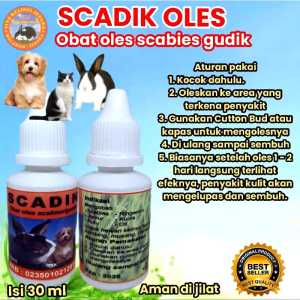 SCADIK OBAT SCABIES GUDIK KUTU JAMUR RINGWORM UNTUK KELINCI KUCING ANJING MUSANG HAMSTER