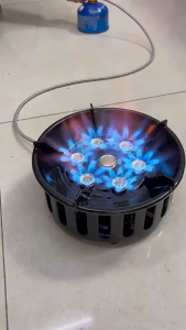 7 Core 19800W Strong Fire Power Camping Stove Portable Tourist Gas Burner Windproof Outdoor Stoves