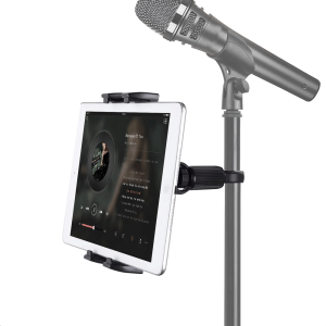 Universal Tablet Stand 4-13" Adjustable & Phone Mount Holder for Motorcycle Bike Microphone Tripod Heavy Duty Bracket with 360°