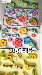 THẢM LAU CHÂN 3D HOA NỔI MÀU SẮC SIÊU ĐẸP MẪU MỚI