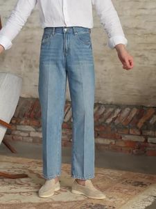 Quần Jeans Nam Kiểu Cổ Đô Straight Ống Dài