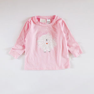 Áo Thun Dài Tay Cổ Tròn Thường Ngày Cho Bé Gái Quần Dài Mặc Nhà Quần Áo Trẻ Em Mùa Hè 2024 Áo Thun Cotton Pha Trộn Cho Bé Gái