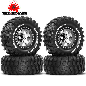 RS | 4pcs 1.9" Rubber Tires Beadlock Wheels Rims for 1/10 RC Crawler Car Traxxas TRX4 Axial SCX10 90046 90047 MST HSP Redcat Gen8