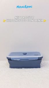 Momi Homi Silicone Food Container Tempat Penyimpanan Makanan Bahan Silikon Foldable Praktis Anti Tumpah Food Grade Aman Kotak Makan Kotak Bekal Lunch Box Portable Kotak Makan Lipat Terdapat Katup Udara Desain Elegan Dapat Dibawa Kemanapun Warna Menarik