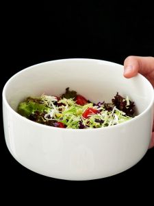 Large Size Ceramic Porcelain Soup Bowl Steamed Rice Bowl Stew Bowl with Lid Chinese Style Dining Utensils for Commercial Use