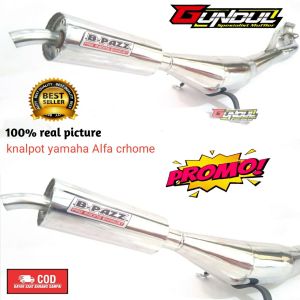 knalpot yamaha alfa crhome B pass suara garing tahan karat