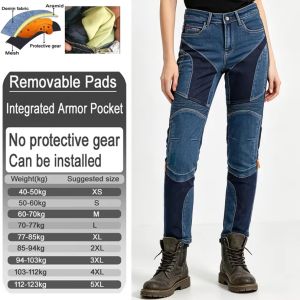 Summer Mesh Women Kevlar Motorcycle Jeans Blue Breathable Abrasion Resistant Dirt Bike Pants with Armor Pockets Armor Not Includ