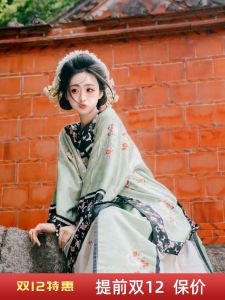 New 2025 Hanfu Womens Style Qing Dynasty Anhui Business Ladies New Chinese Style Horse Tail Skirt Traditional Costume