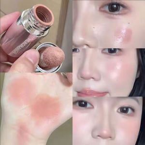 Dorisna Liquid Blush Stick with Sponge Head Lip Cheek Dual Use Waterproof Long-Lasting Natural Blush Honey Peach Youthful Korean Makeup Fresh Complexion Blush