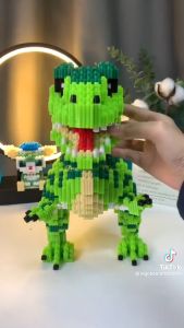 (TẶNG KÈM BÚA) Đồ Chơi Lắp Ráp Khủng Long Bạo Chúa 37cm Cho Bé