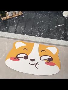 Diatomite Mat Cartoon Non-slip Mat Floor Bathroom Mat Mud Toilet Pad Quick-Drying Bath Mat Floor Mat